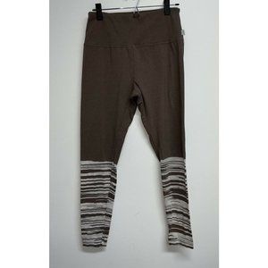 Marika Womens Jersey Knit Leggings Size L Brown Athletic Casual Pants